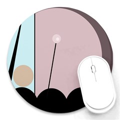 Abstract Design Round Mousepads by Valentinaart