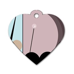 Abstract Design Dog Tag Heart (two Sides) by Valentinaart