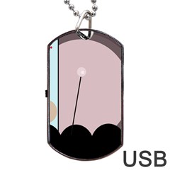 Abstract Design Dog Tag Usb Flash (two Sides) 