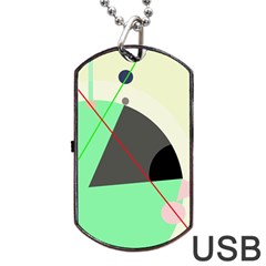 Decorative Abstract Design Dog Tag Usb Flash (two Sides) 