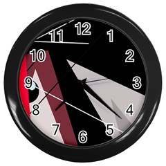 Artistic Abstraction Wall Clocks (black) by Valentinaart