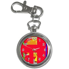 Red Abstraction Key Chain Watches by Valentinaart