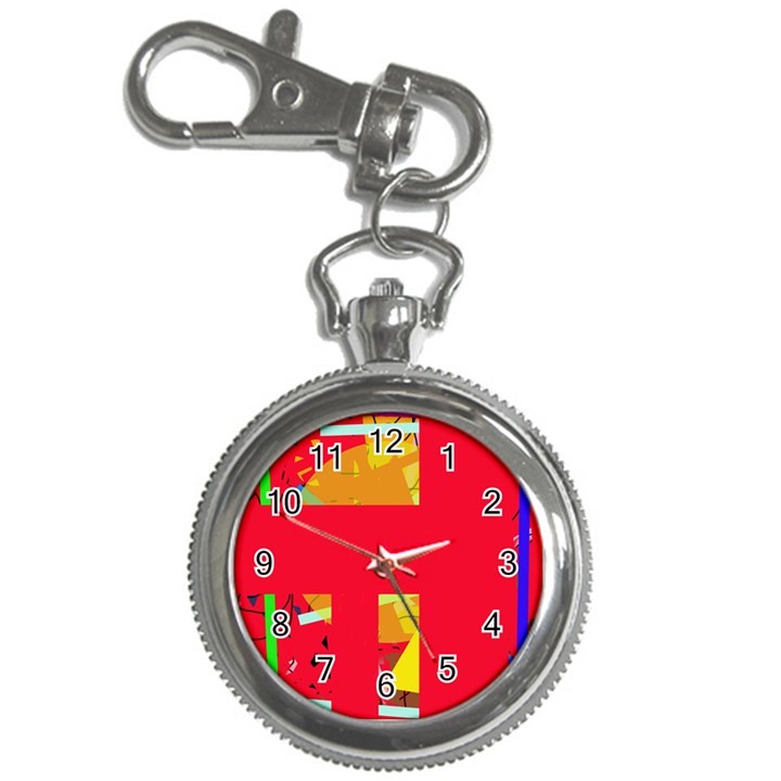 Red abstraction Key Chain Watches