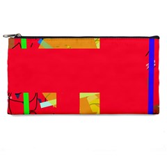 Red Abstraction Pencil Cases by Valentinaart