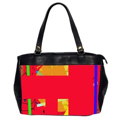 Red Abstraction Office Handbags (2 Sides)  by Valentinaart