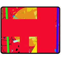 Red Abstraction Fleece Blanket (medium) 