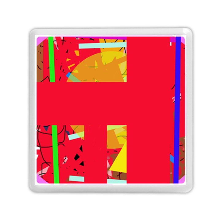 Red abstraction Memory Card Reader (Square) 