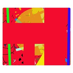 Red Abstraction Double Sided Flano Blanket (small) 