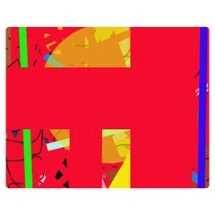 Red Abstraction Double Sided Flano Blanket (medium) 