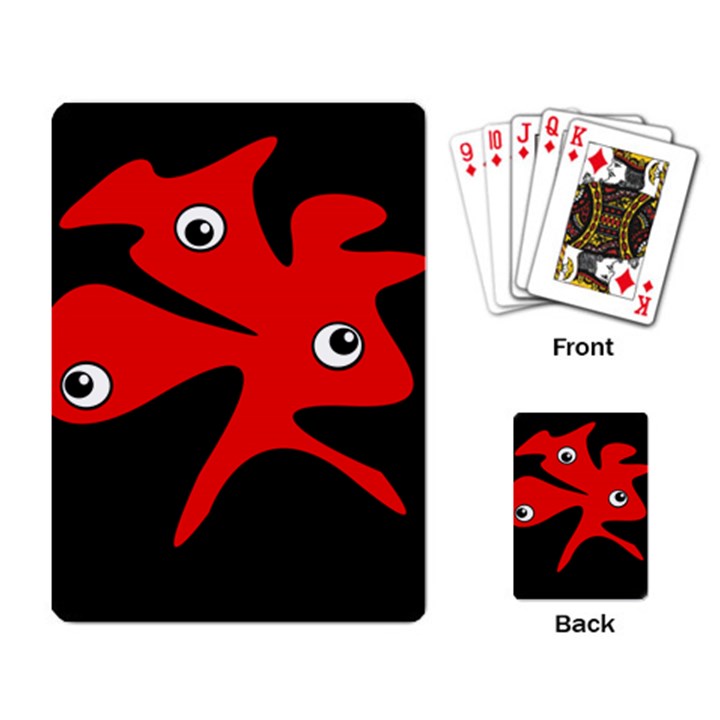 Red amoeba Playing Card