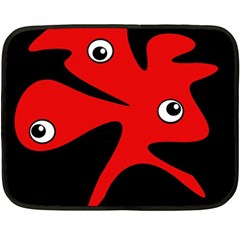 Red Amoeba Fleece Blanket (mini)