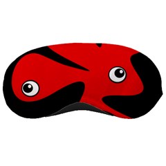 Red Amoeba Sleeping Masks by Valentinaart