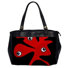 Red Amoeba Office Handbags by Valentinaart