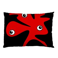 Red Amoeba Pillow Case (two Sides)