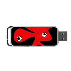 Red Amoeba Portable Usb Flash (two Sides) by Valentinaart