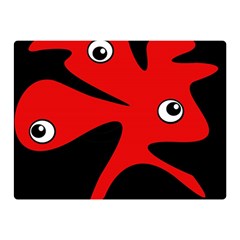 Red Amoeba Double Sided Flano Blanket (mini) 