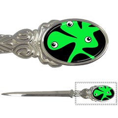 Green Amoeba Letter Openers by Valentinaart