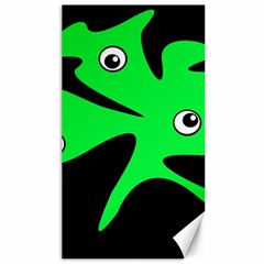 Green Amoeba Canvas 40  X 72   by Valentinaart