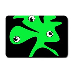 Green Amoeba Small Doormat  by Valentinaart