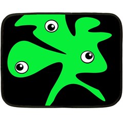 Green Amoeba Fleece Blanket (mini)