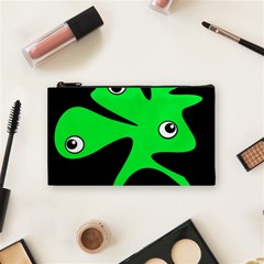 Green Amoeba Cosmetic Bag (small)  by Valentinaart