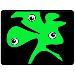 Green Amoeba Fleece Blanket (large) 