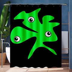 Green Amoeba Shower Curtain 60  X 72  (medium)  by Valentinaart