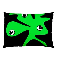 Green Amoeba Pillow Case (two Sides)