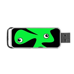 Green Amoeba Portable Usb Flash (one Side)