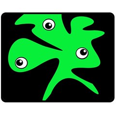 Green Amoeba Double Sided Fleece Blanket (medium) 