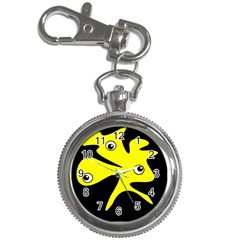 Yellow Amoeba Key Chain Watches by Valentinaart