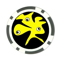 Yellow Amoeba Poker Chip Card Guards