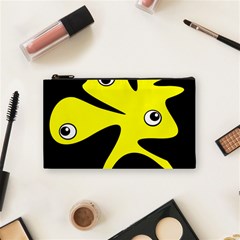 Yellow amoeba Cosmetic Bag (Small) 