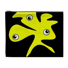 Yellow amoeba Cosmetic Bag (XL)