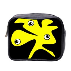 Yellow amoeba Mini Toiletries Bag 2-Side