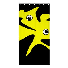 Yellow amoeba Shower Curtain 36  x 72  (Stall) 