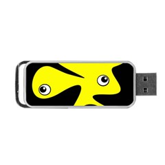 Yellow Amoeba Portable Usb Flash (one Side) by Valentinaart