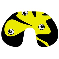 Yellow amoeba Travel Neck Pillows