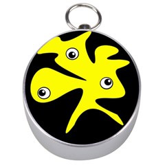 Yellow amoeba Silver Compasses