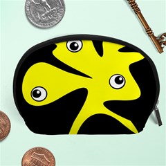 Yellow amoeba Accessory Pouches (Large) 