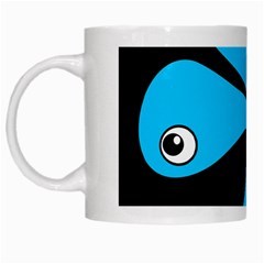 Blue Amoeba White Mugs by Valentinaart