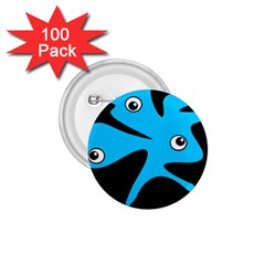 Blue Amoeba 1 75  Buttons (100 Pack)  by Valentinaart