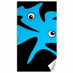 Blue Amoeba Canvas 40  X 72   by Valentinaart