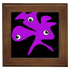 Purple amoeba Framed Tiles