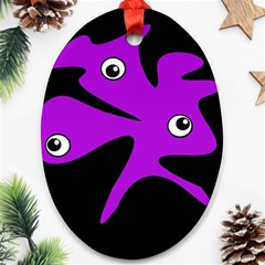 Purple amoeba Ornament (Oval) 