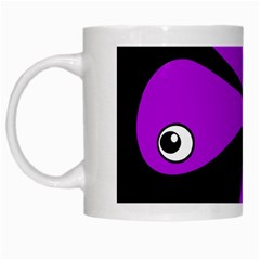 Purple amoeba White Mugs