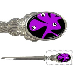 Purple amoeba Letter Openers