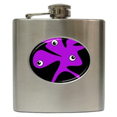 Purple amoeba Hip Flask (6 oz)