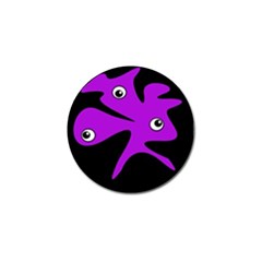 Purple amoeba Golf Ball Marker