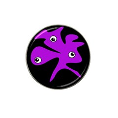 Purple amoeba Hat Clip Ball Marker